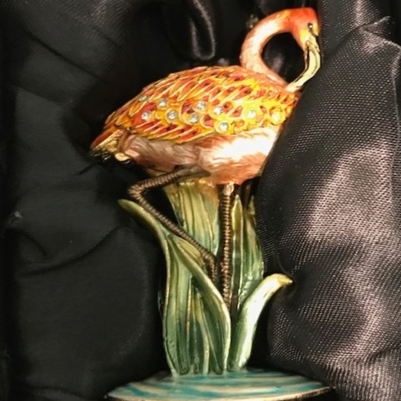 Other - Flamingo trinket case, enamel with Austrian jewels